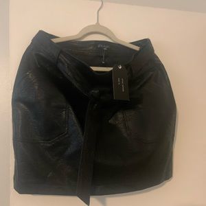 Mini leather skirt